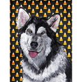 Patioplus Alaskan Malamute Candy Corn Halloween Flag Garden Size PA248117